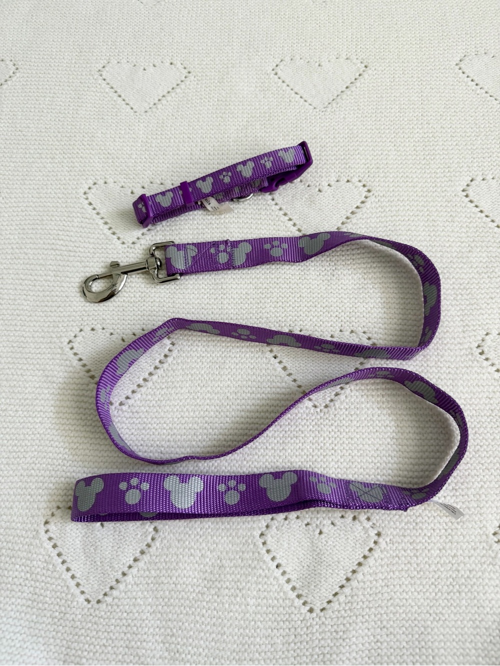 Disney Parks Purple Pet Leash & Collar Disney Tails
